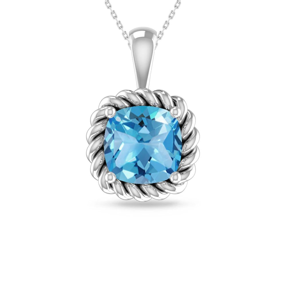 White Gold - Blue Topaz