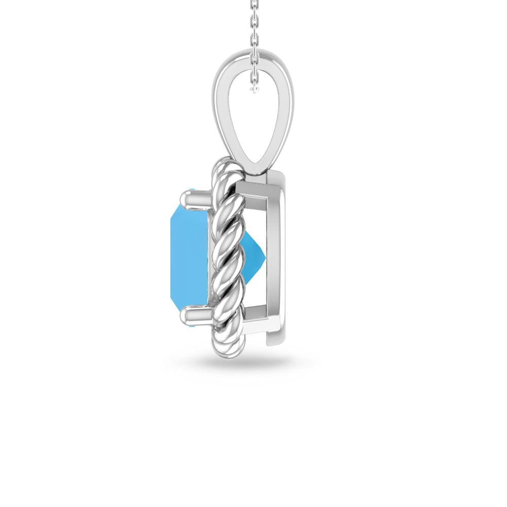 White Gold - Blue Topaz
