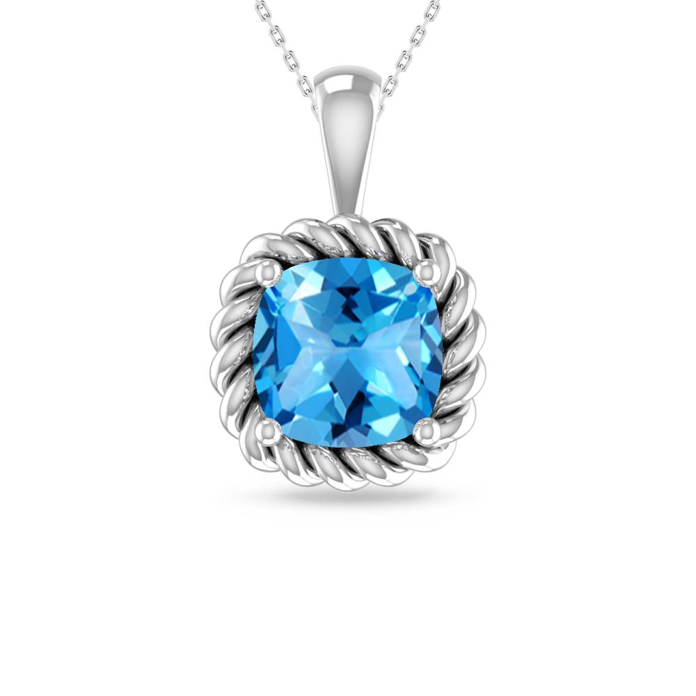 White Gold - Blue Topaz