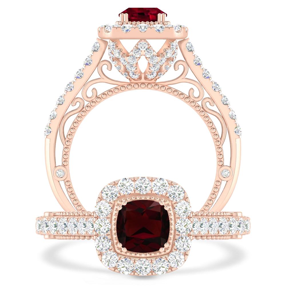 Rose Gold - Garnet