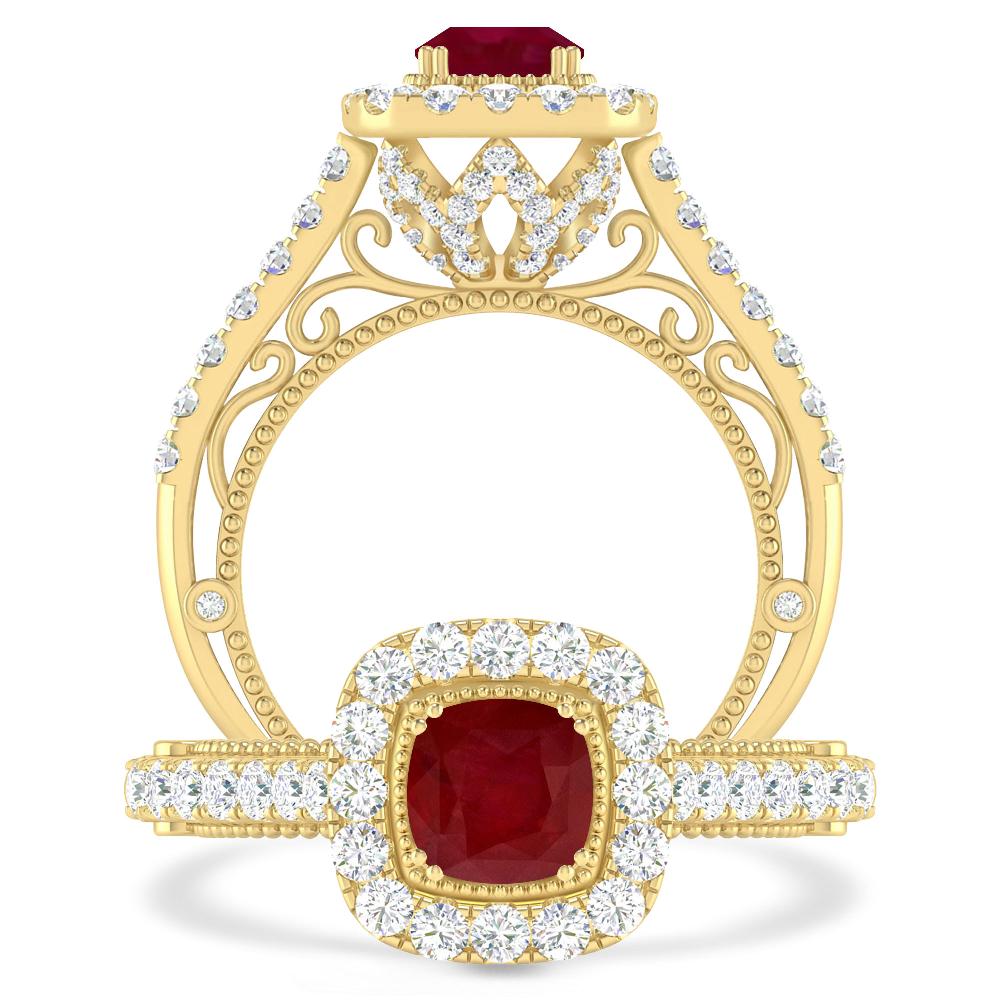 Yellow Gold - Ruby