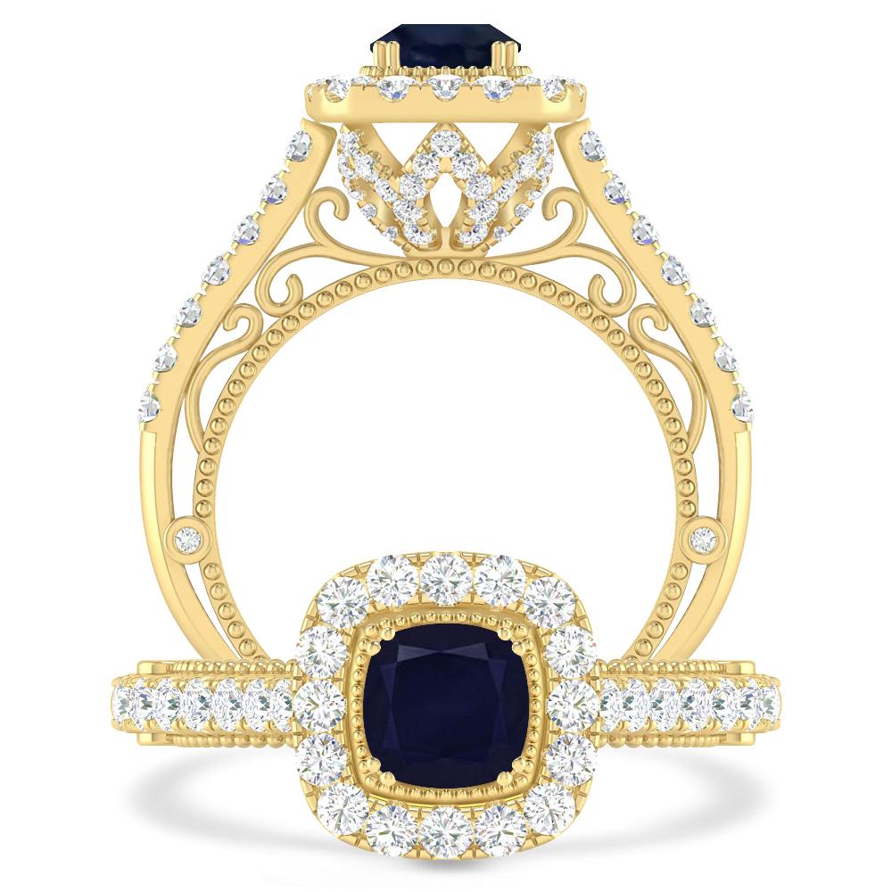Yellow Gold - Sapphire
