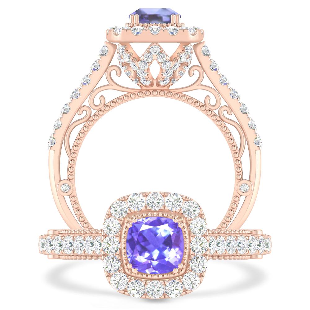Rose Gold - Tanzanite