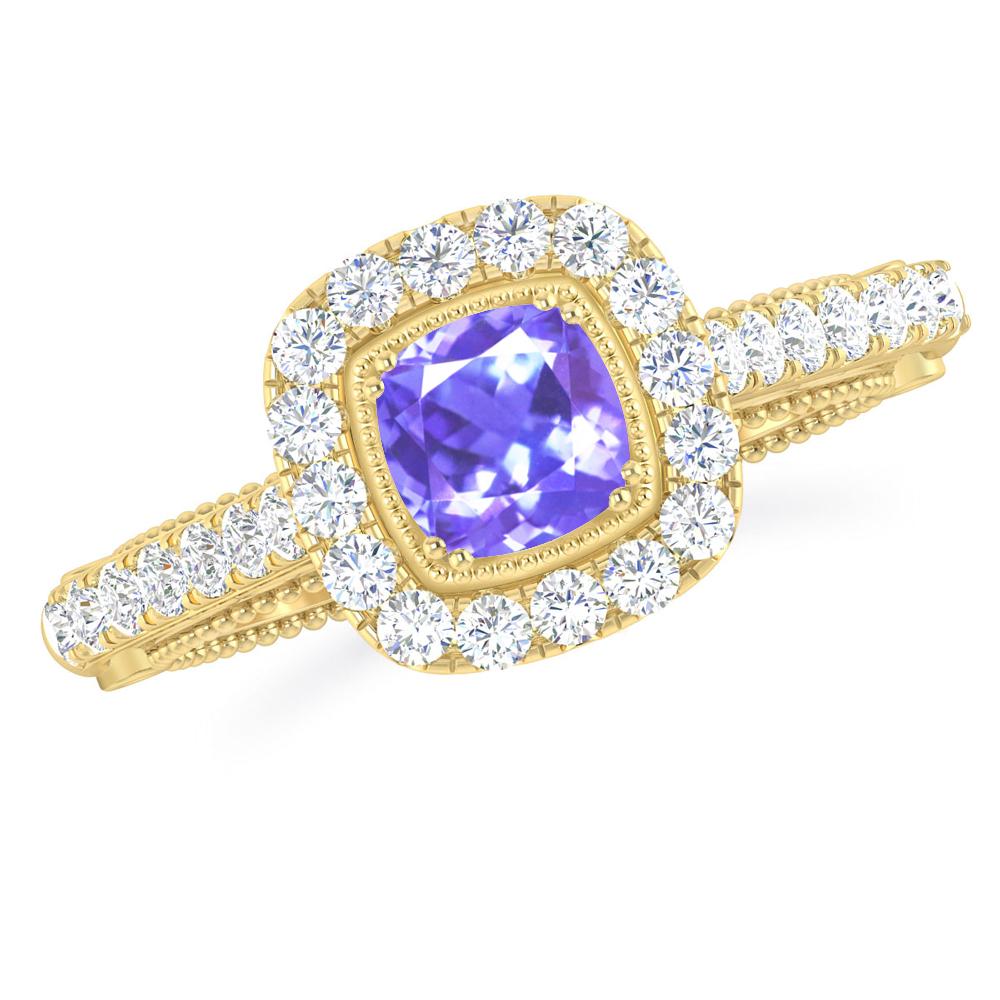 Yellow Gold - Tanzanite