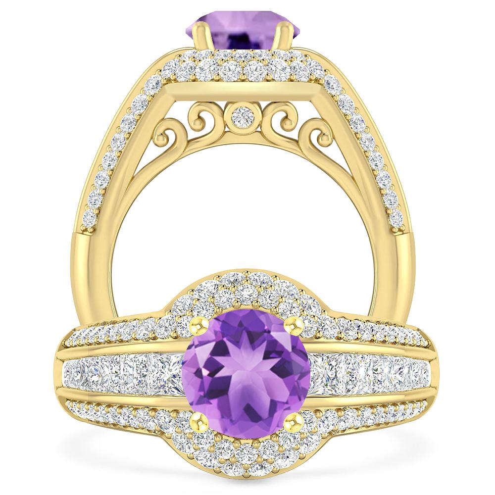 Yellow Gold - Amethyst