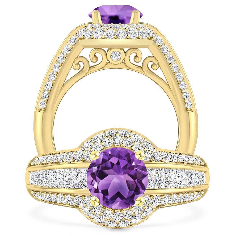 Yellow Gold - Amethyst