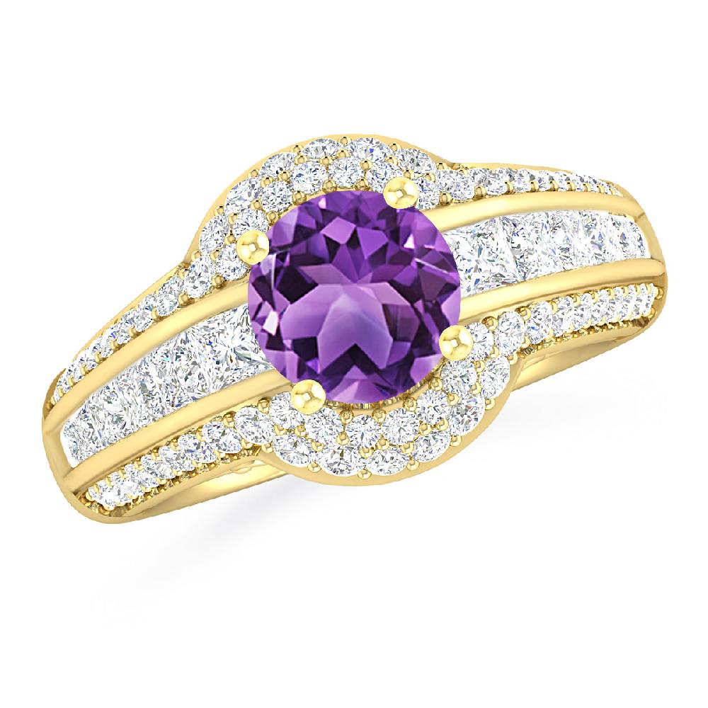 Yellow Gold - Amethyst