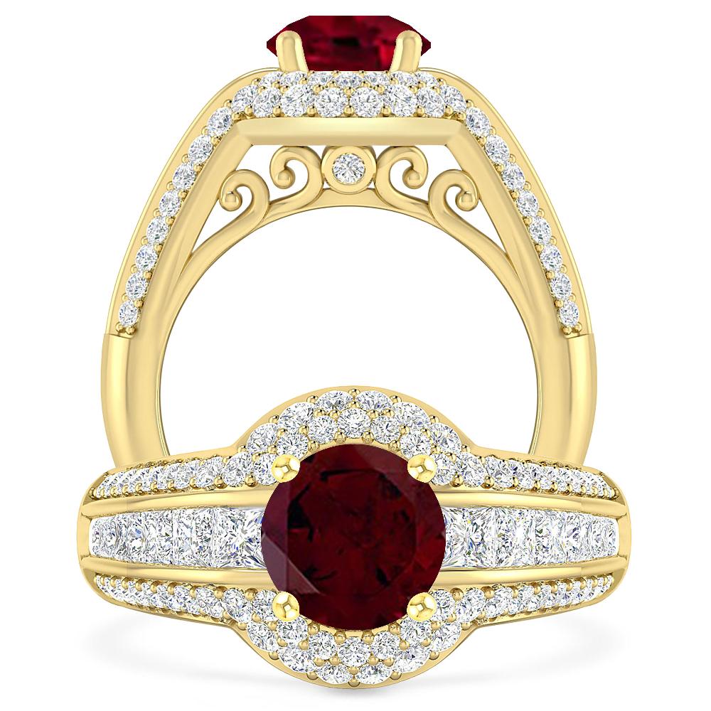 Yellow Gold - Garnet