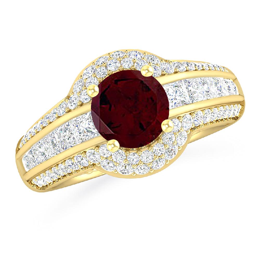 Yellow Gold - Garnet