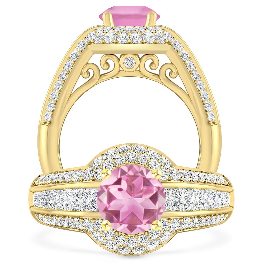Yellow Gold - Pink Tourmaline