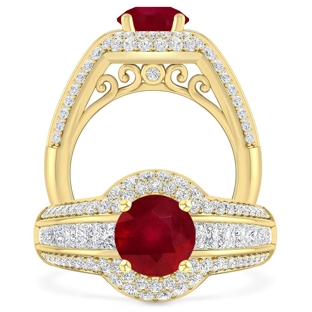 Yellow Gold - Ruby