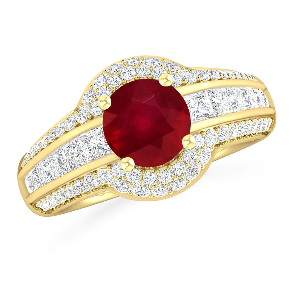 Yellow Gold - Ruby