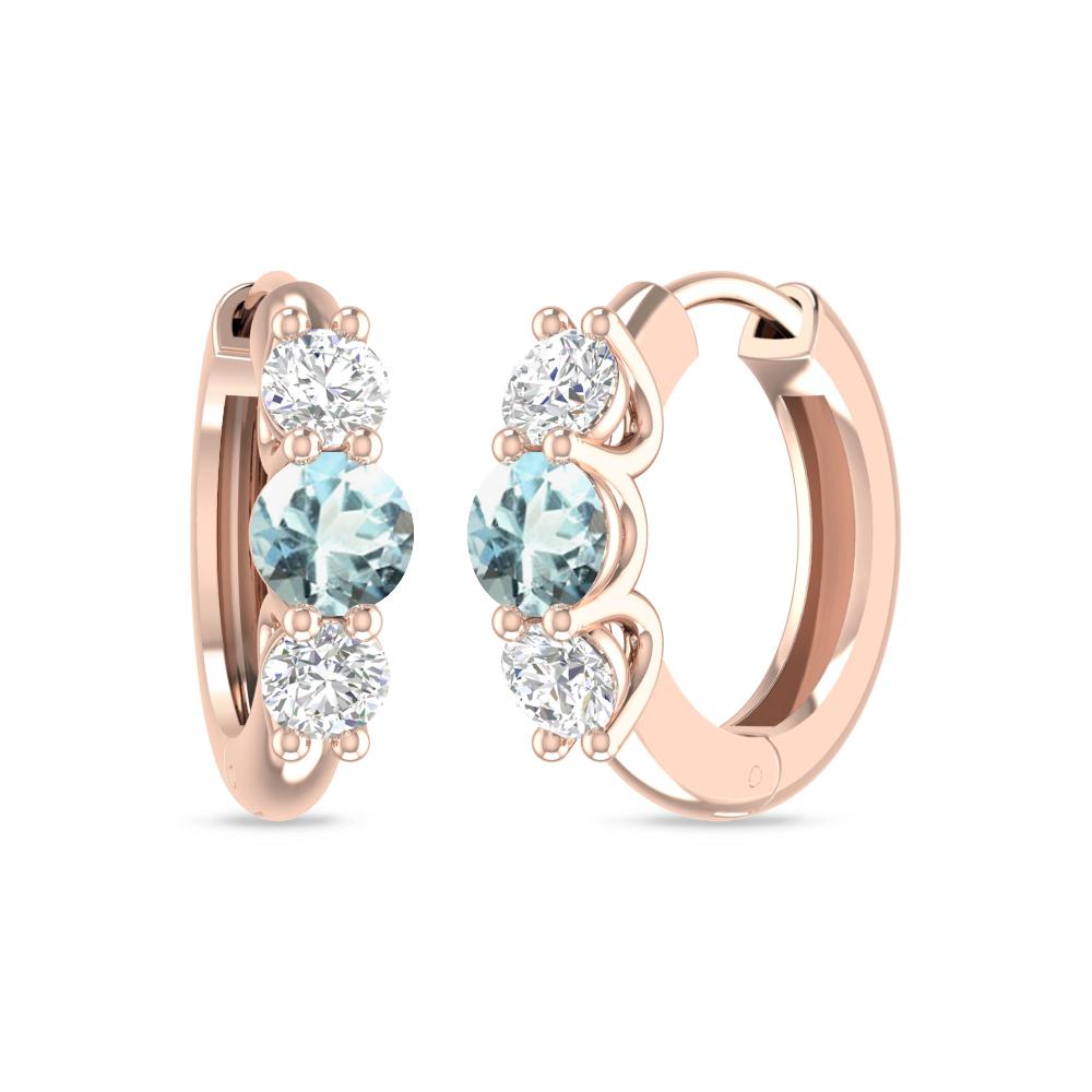 Rose Gold - Aquamarine