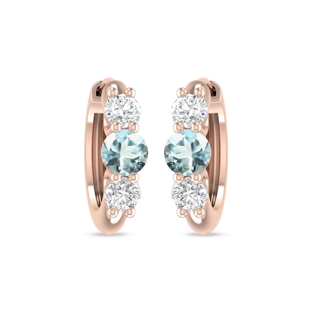 Rose Gold - Aquamarine