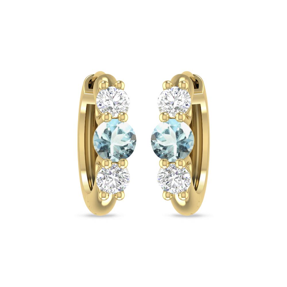 Yellow Gold - Aquamarine
