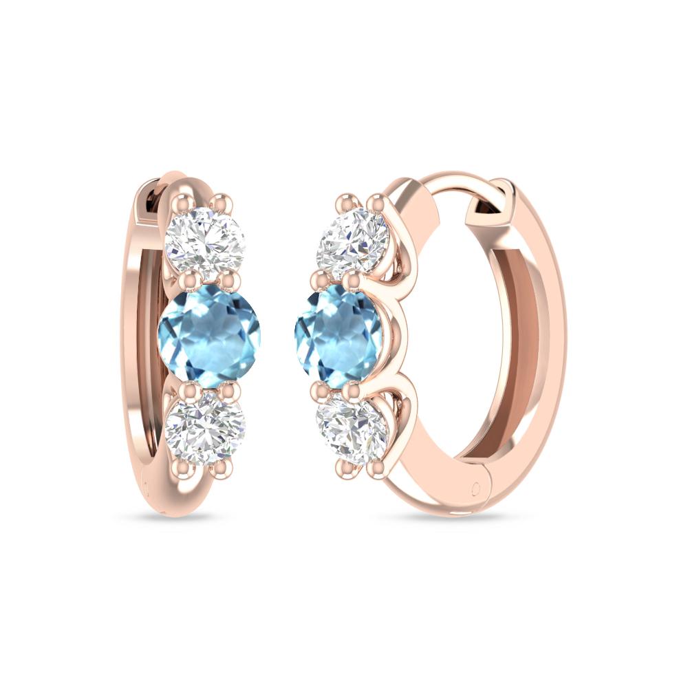Rose Gold - Aquamarine