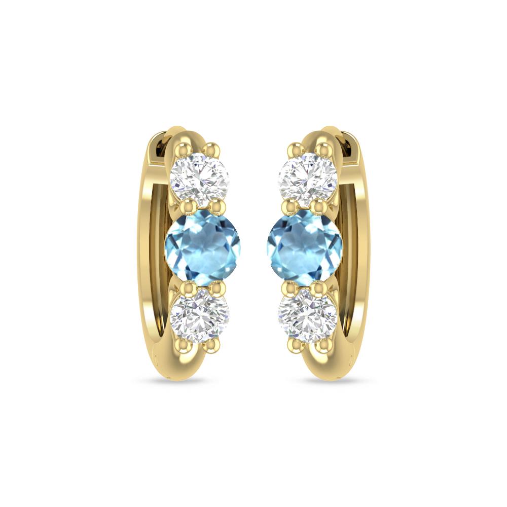 Yellow Gold - Aquamarine
