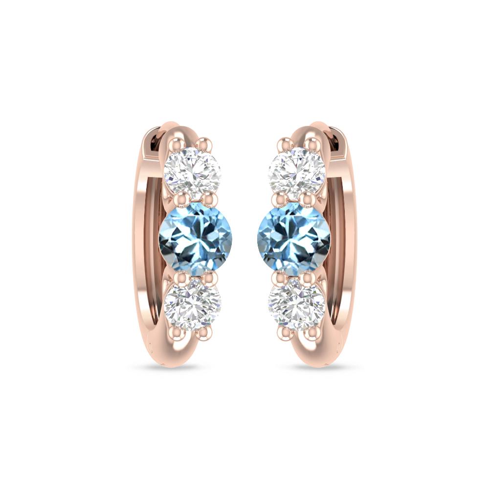 Rose Gold - Aquamarine