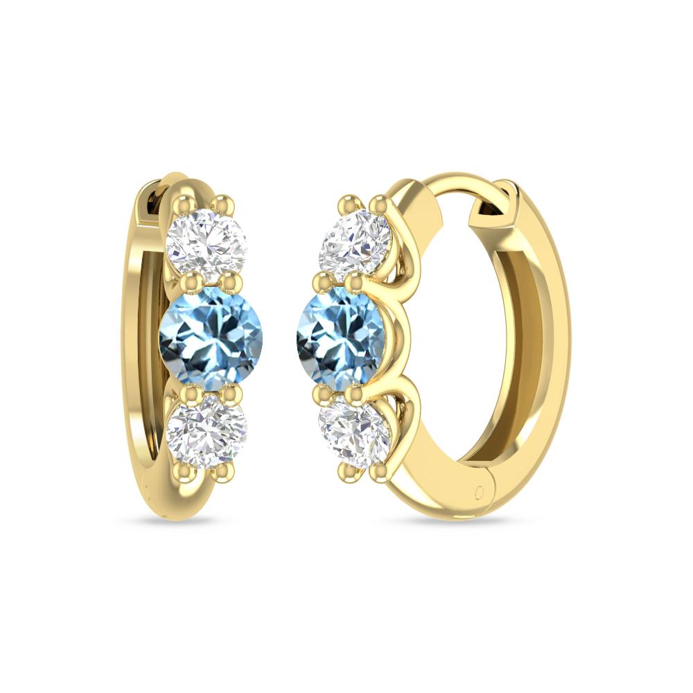 Yellow Gold - Aquamarine