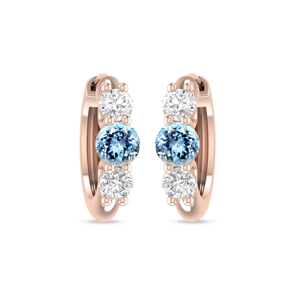 Rose Gold - Aquamarine