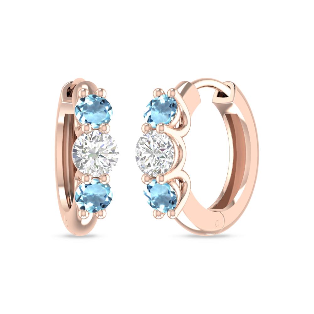 Rose Gold - Aquamarine