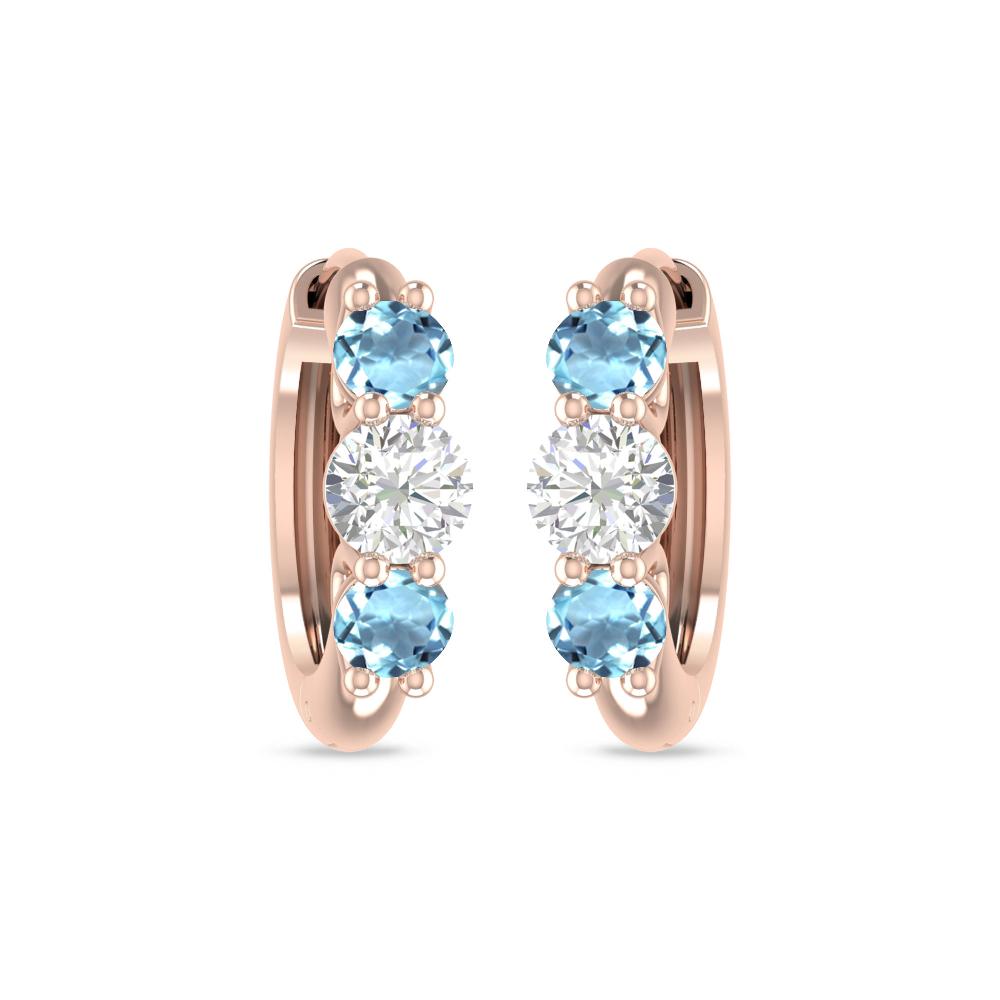 Rose Gold - Aquamarine
