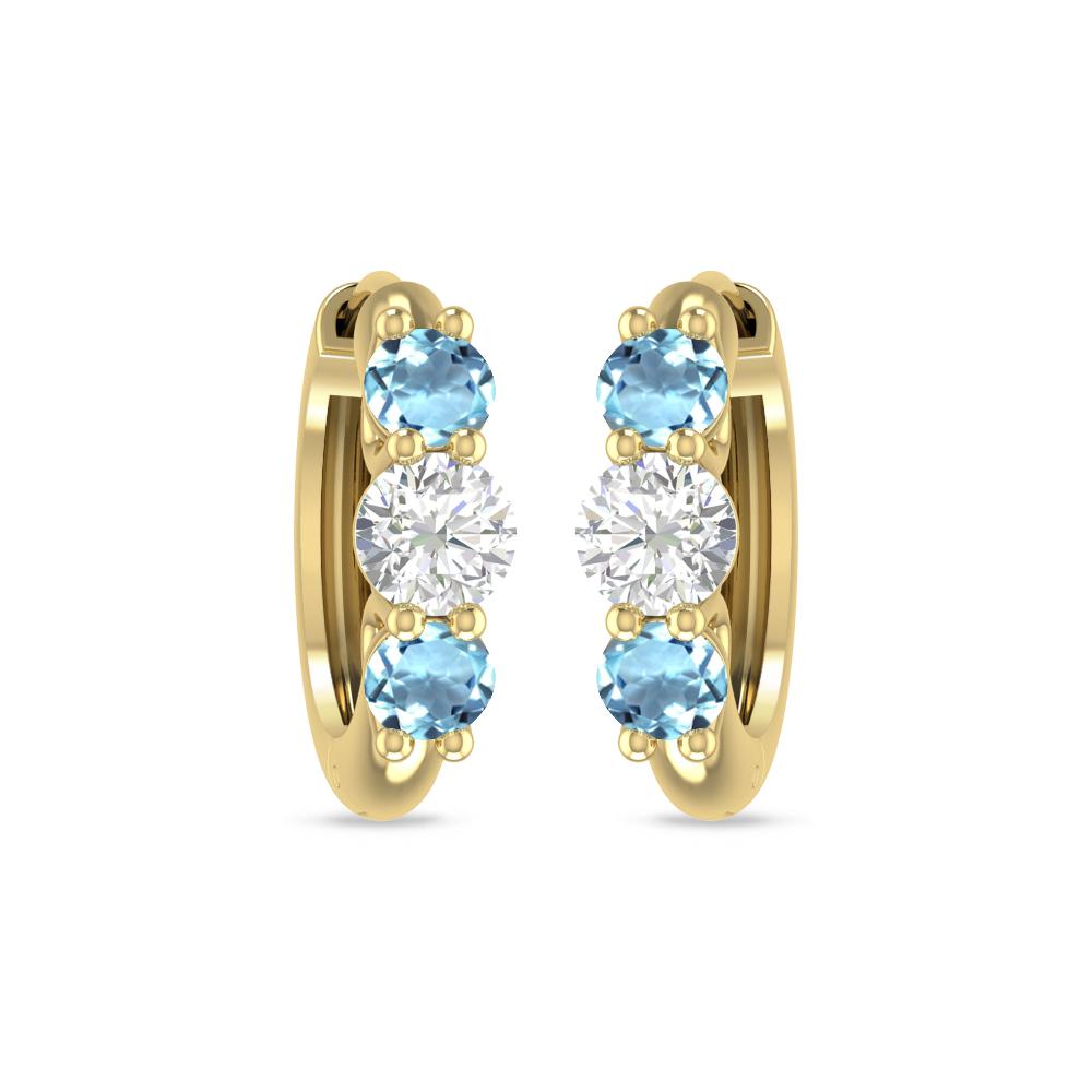 Yellow Gold - Aquamarine