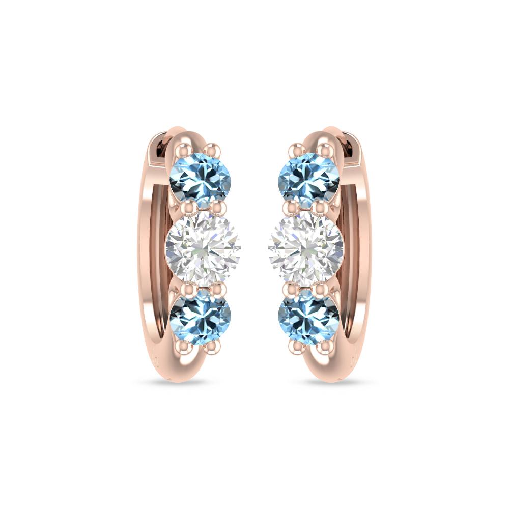Rose Gold - Aquamarine