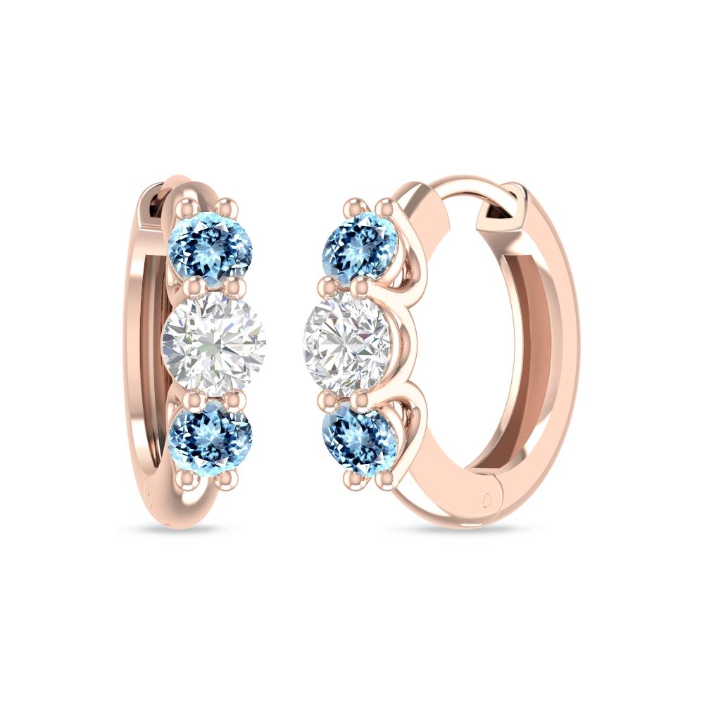 Rose Gold - Aquamarine