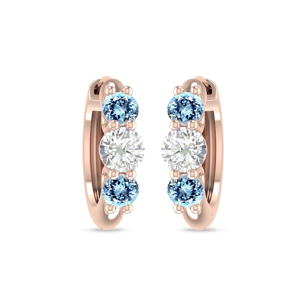 Rose Gold - Aquamarine