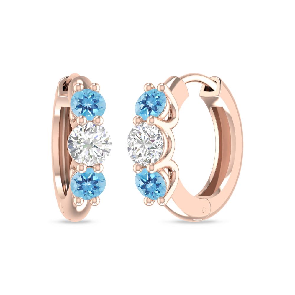 Rose Gold - Blue Topaz