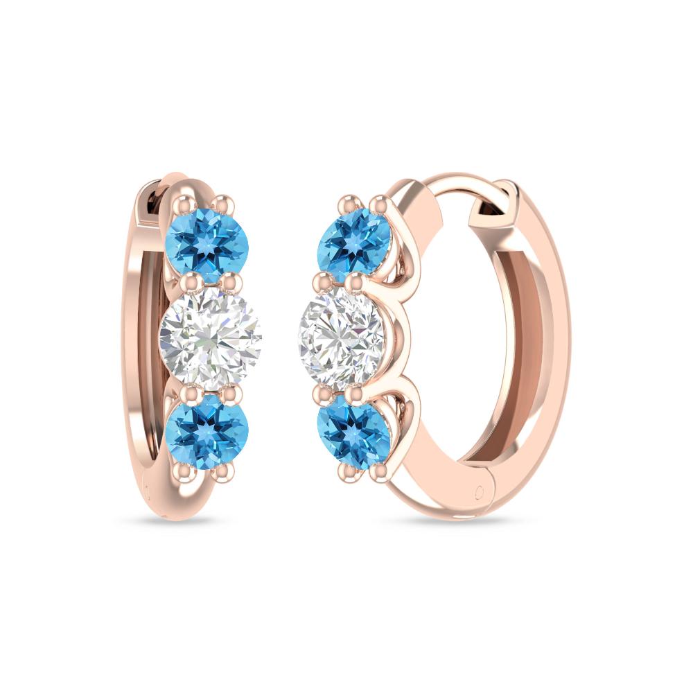 Rose Gold - Blue Topaz