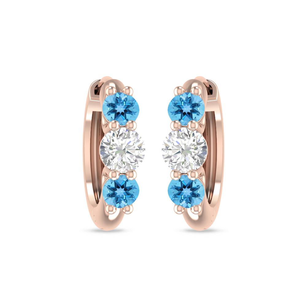 Rose Gold - Blue Topaz