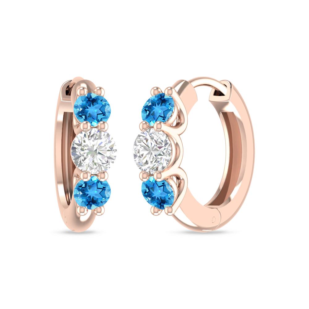 Rose Gold - Blue Topaz