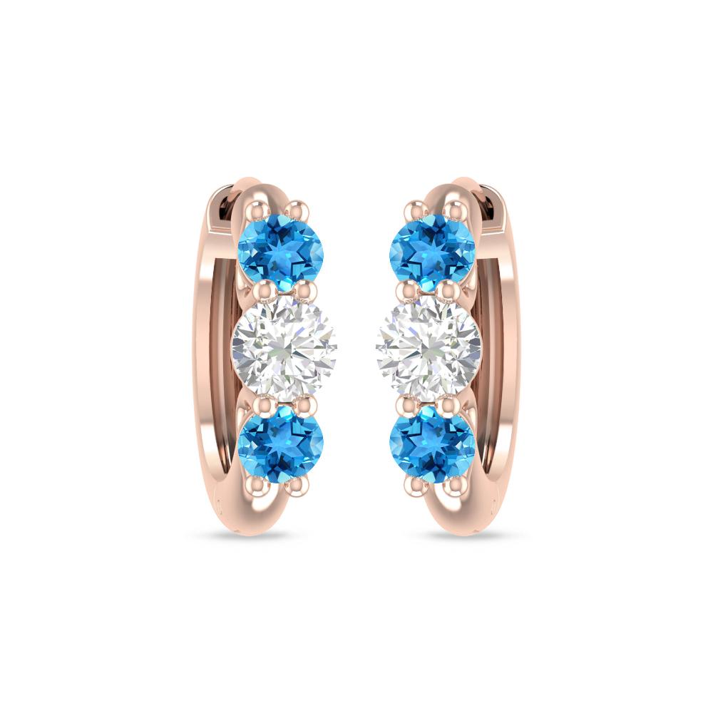 Rose Gold - Blue Topaz