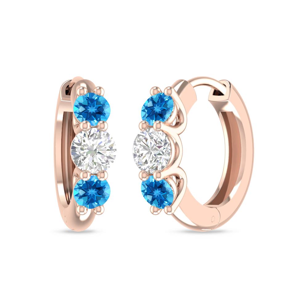 Rose Gold - Blue Topaz