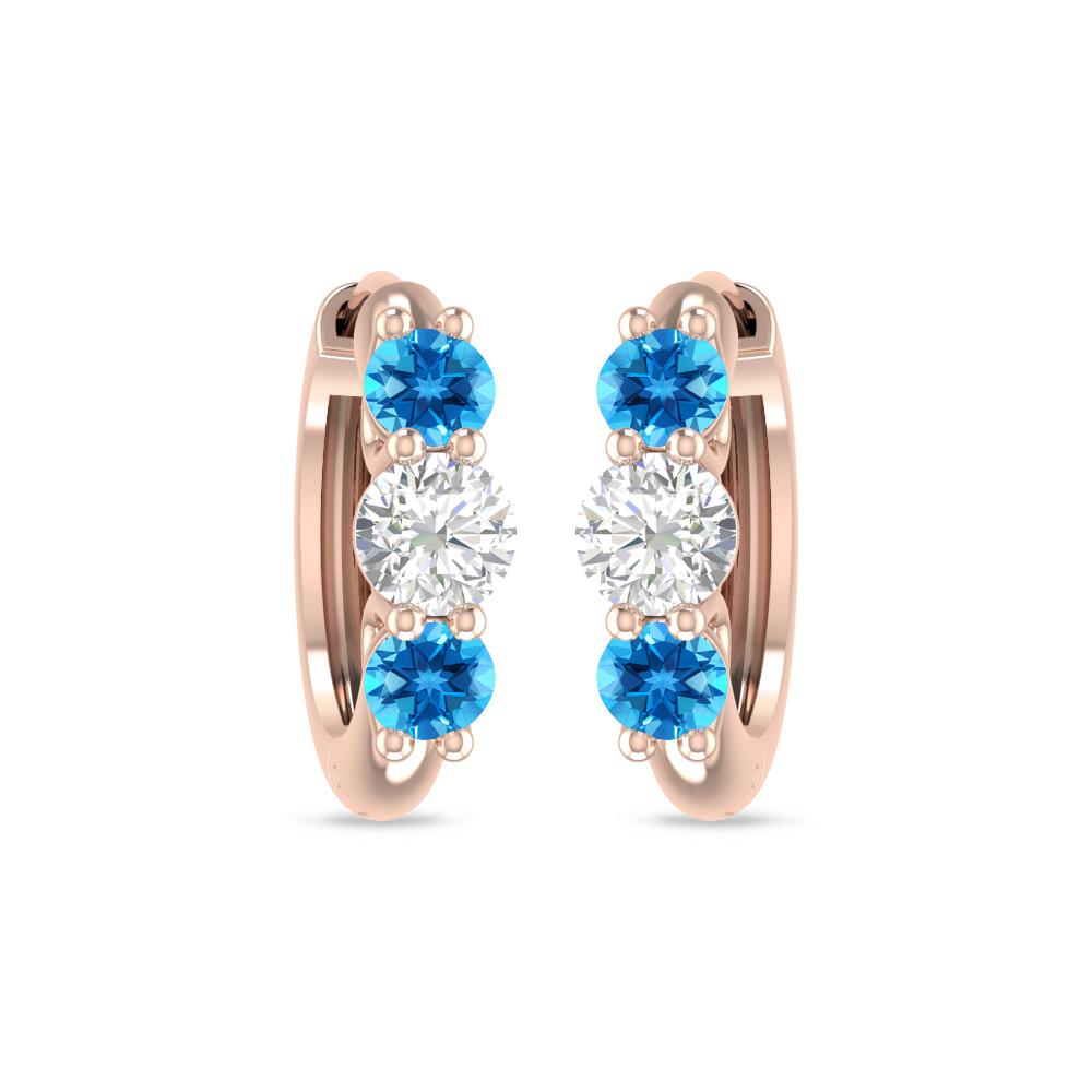 Rose Gold - Blue Topaz