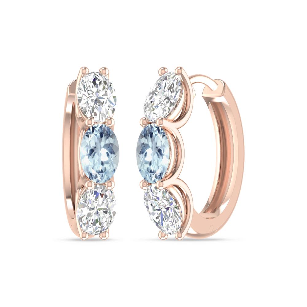 Rose Gold - Aquamarine