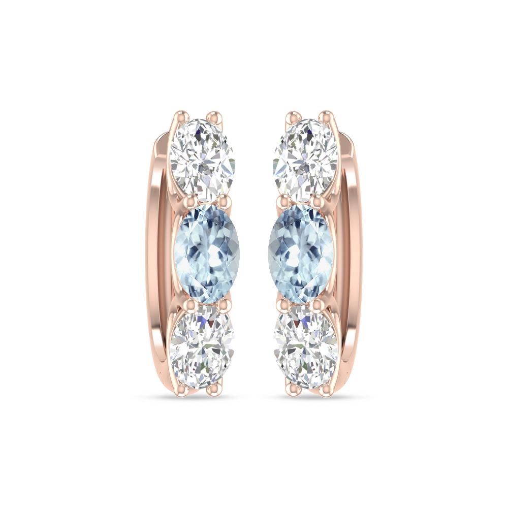 Rose Gold - Aquamarine