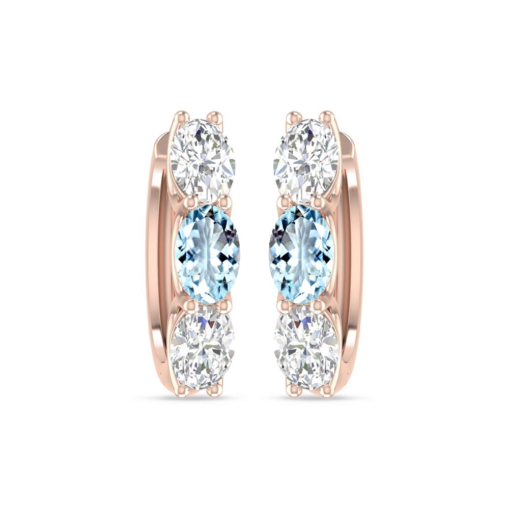 Rose Gold - Aquamarine