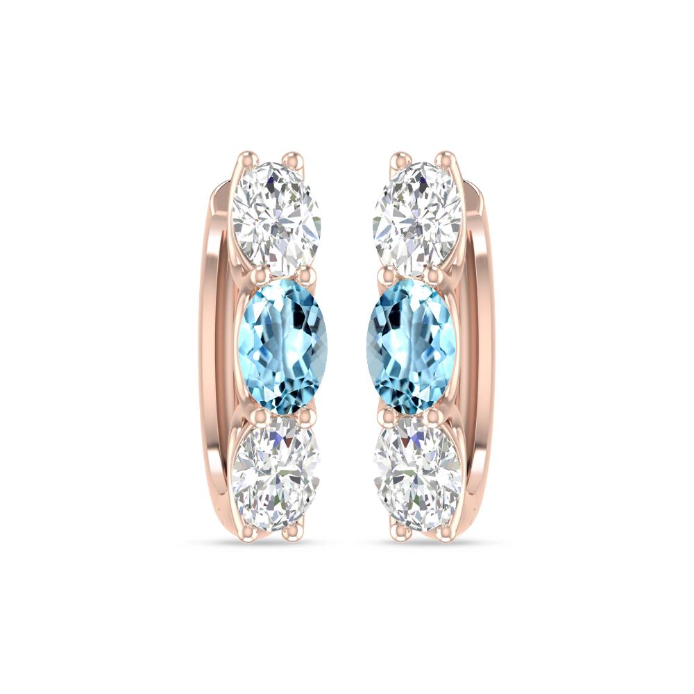 Rose Gold - Aquamarine