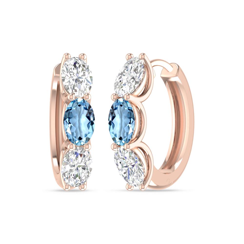 Rose Gold - Aquamarine