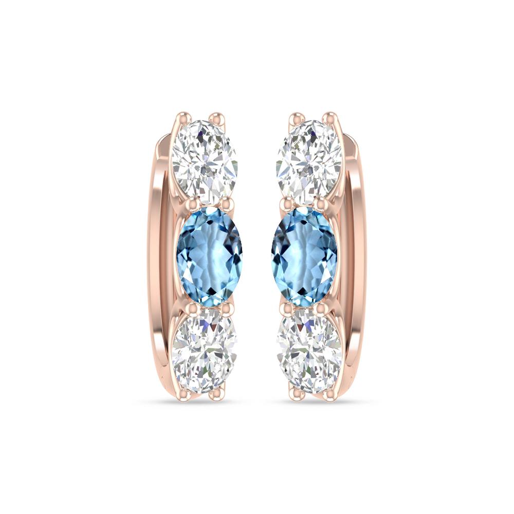 Rose Gold - Aquamarine