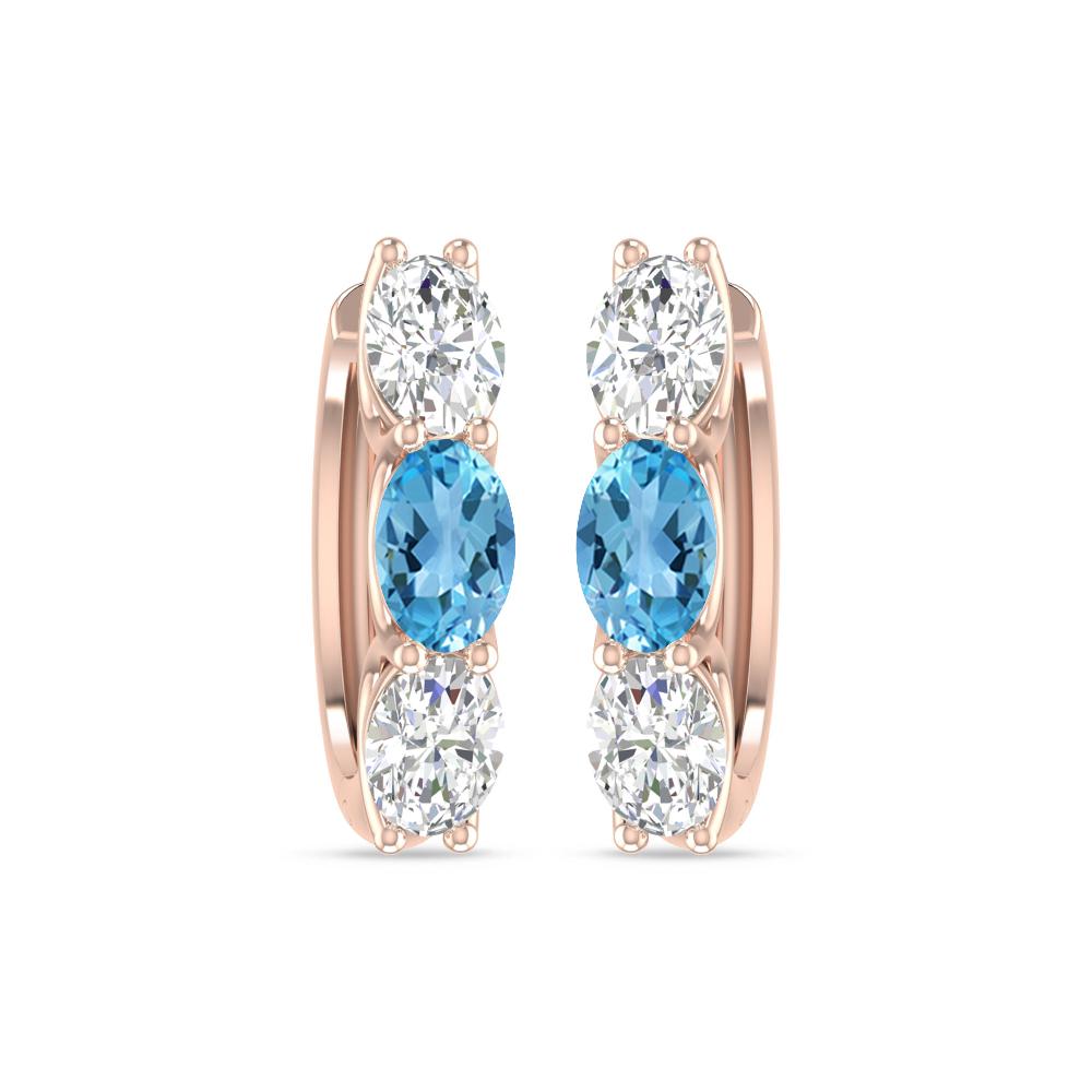 Rose Gold - Blue Topaz