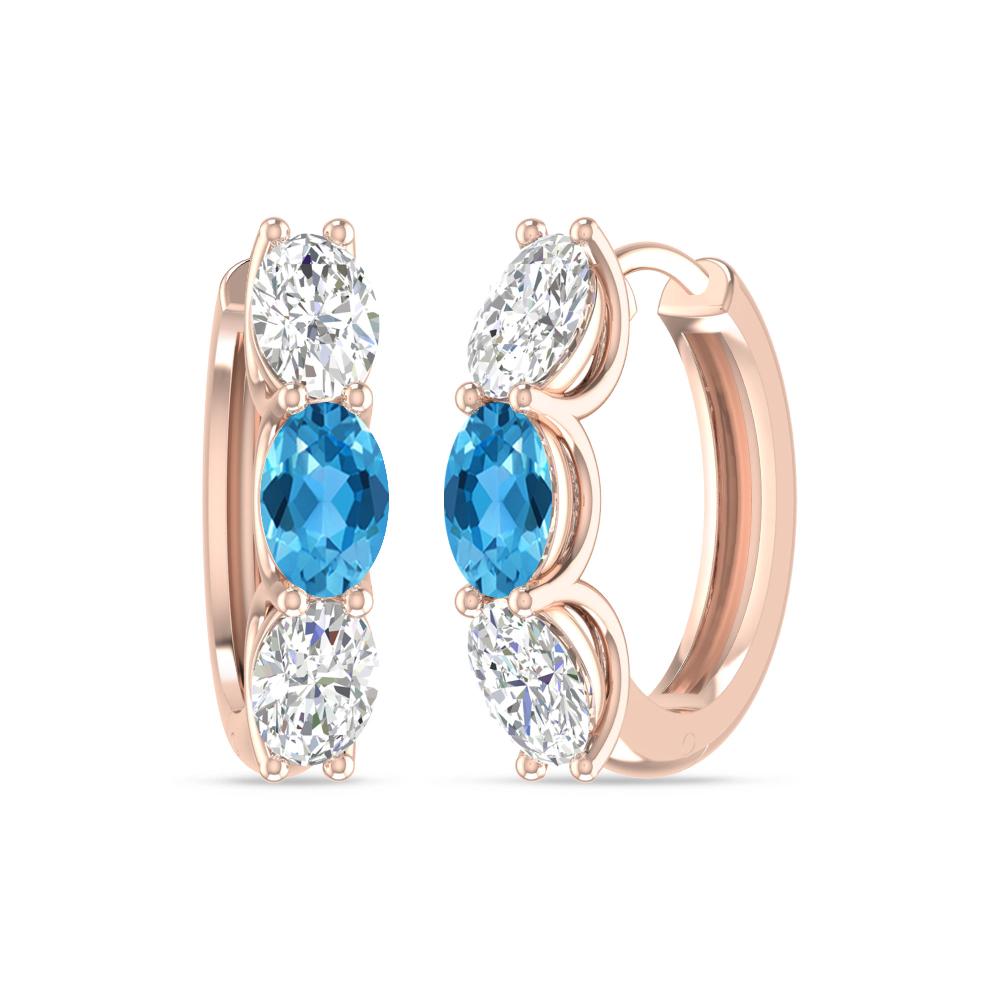 Rose Gold - Blue Topaz