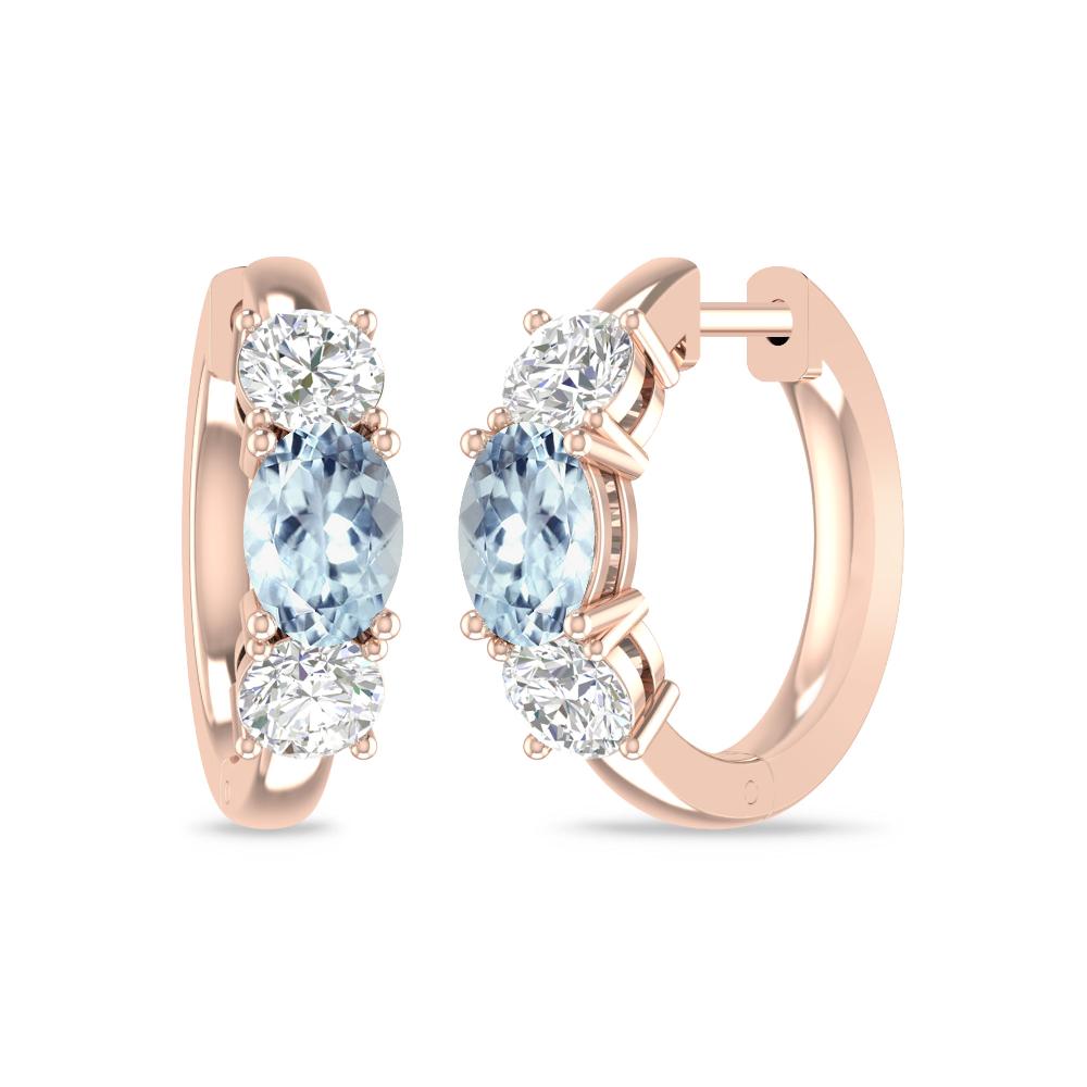 Rose Gold - Aquamarine