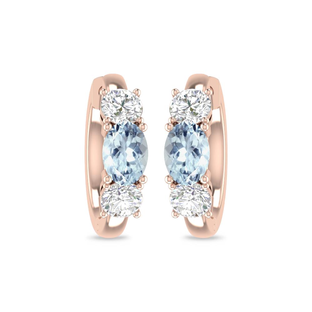 Rose Gold - Aquamarine