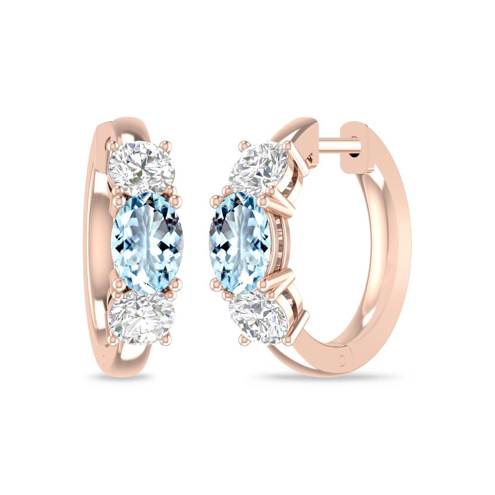 Rose Gold - Aquamarine