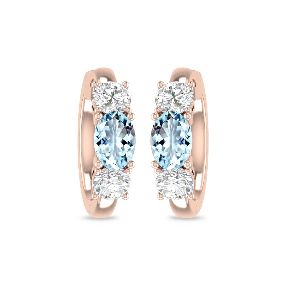 Rose Gold - Aquamarine