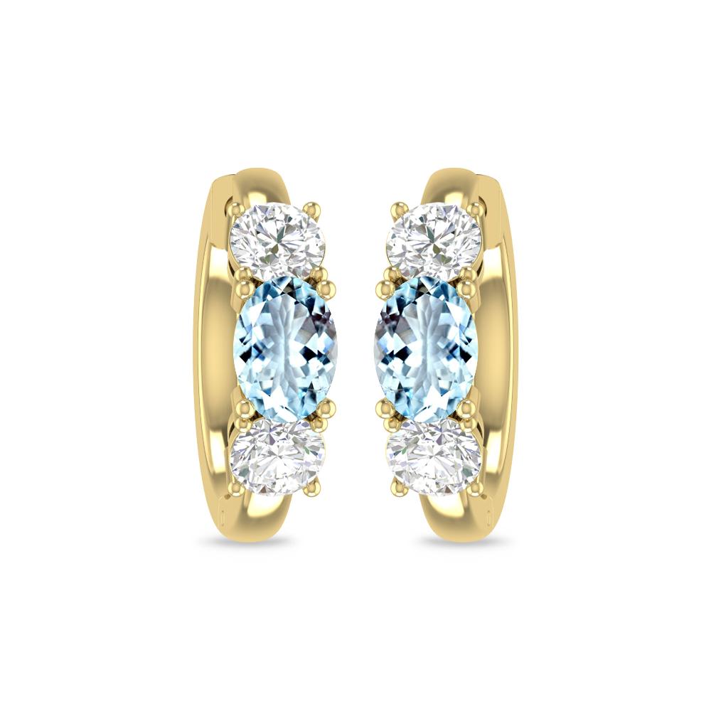 Yellow Gold - Aquamarine